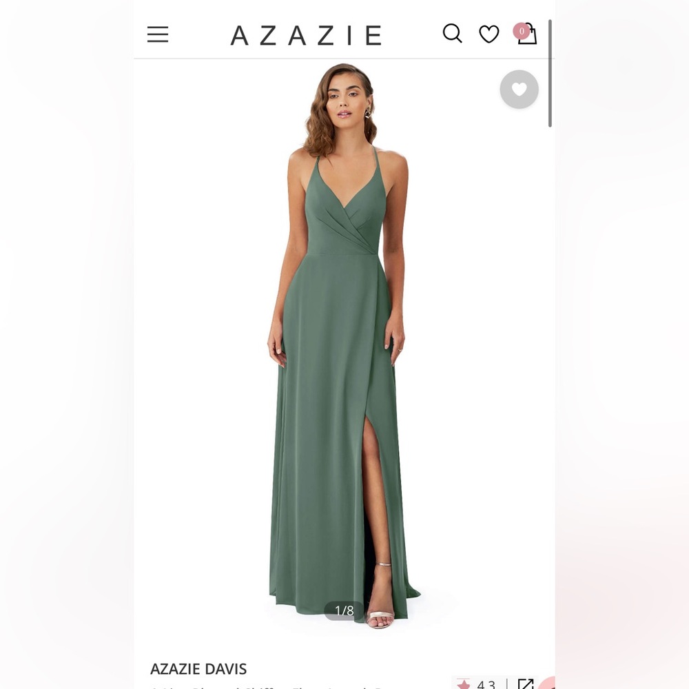 Azazie Bridesmaid Dress David Eucalyptus